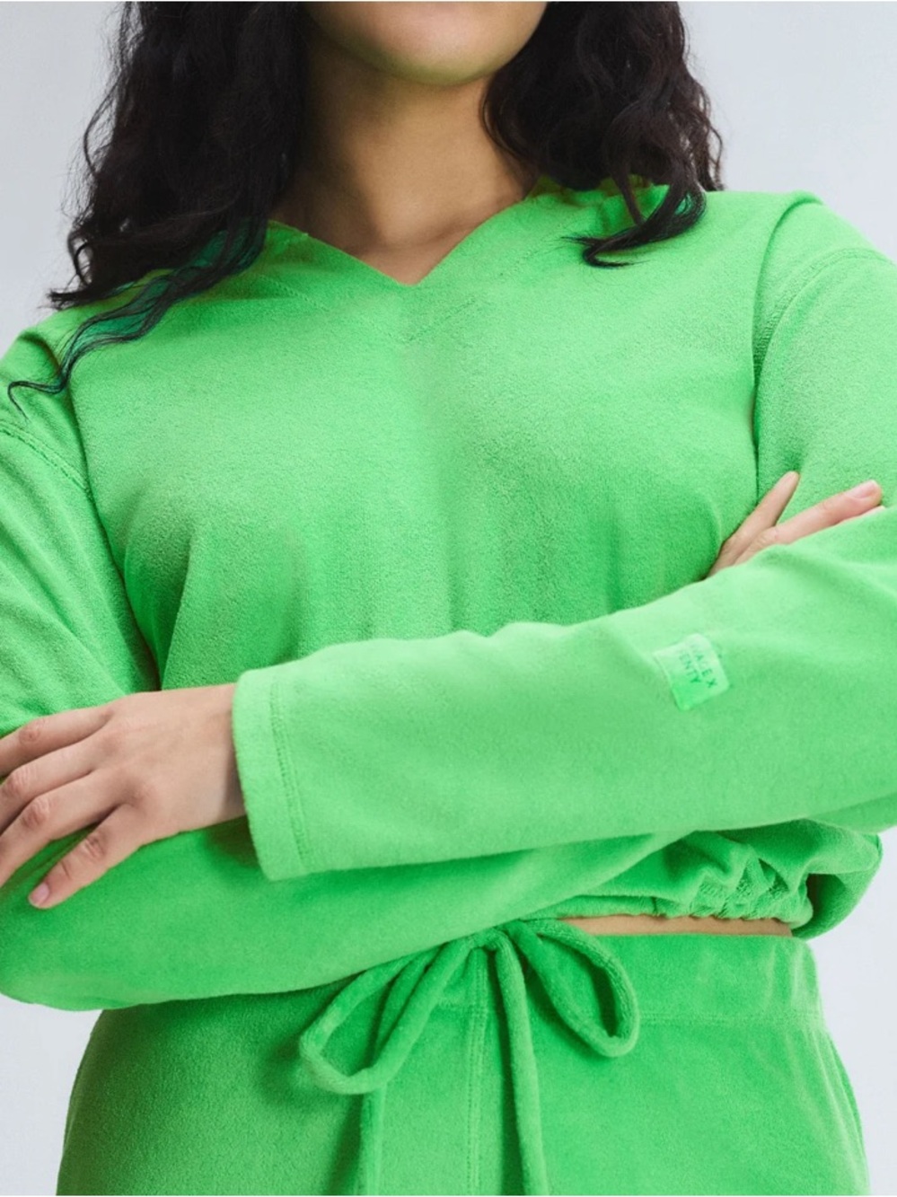 Savage X Fenty, Green, Terry Pullover Hoodie
